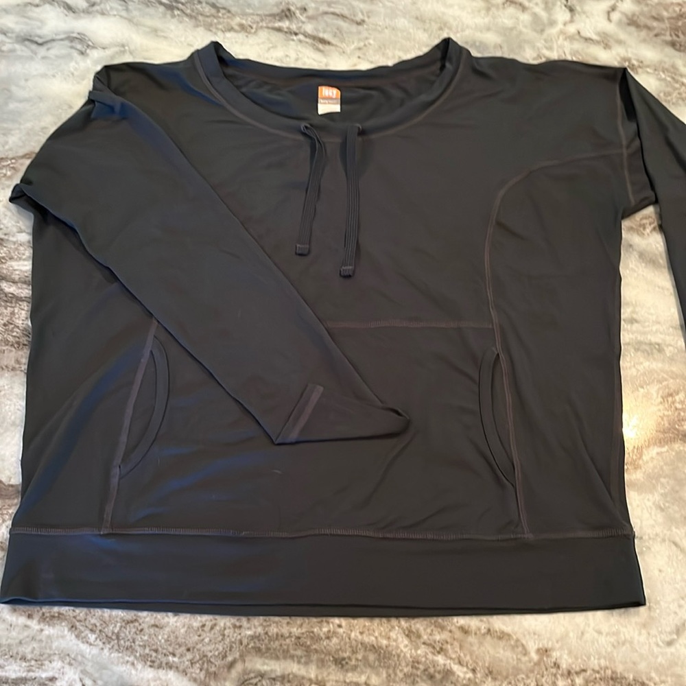 Long Sleeve, Pullover Lucy Top with Draw String Neck and Kangaroo Pocket
